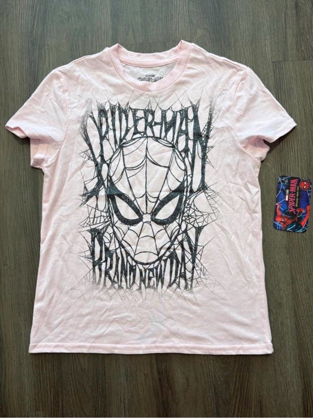 Marvel Pink Short Sleeve Spider-Man Graphic Tee
